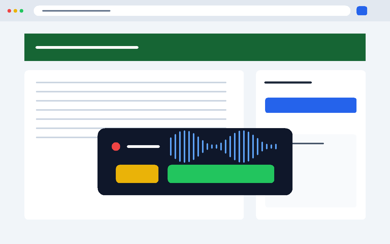 VoiceBridge Student Recording Interface in Google Classroom